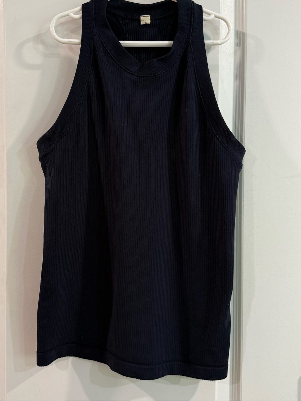 Athleta Women's Navy Ribbed Racerback Tank Top